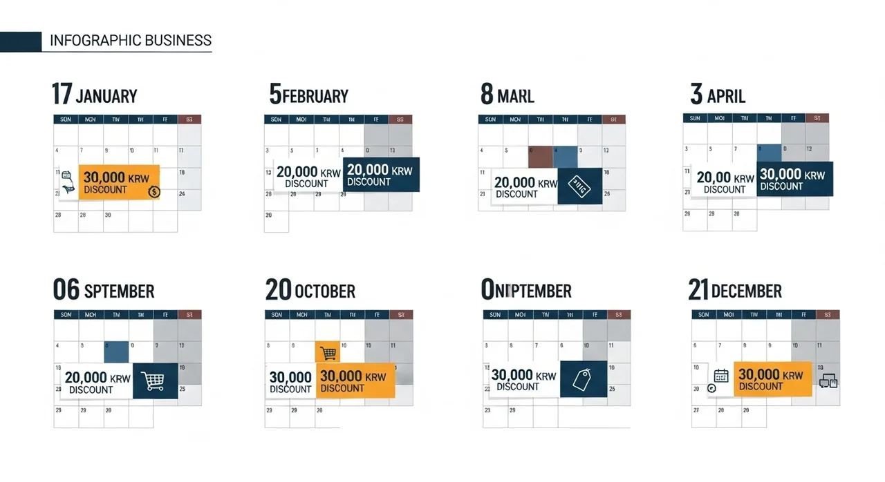 쿠폰 종류와 이용 기간 한눈에 보기