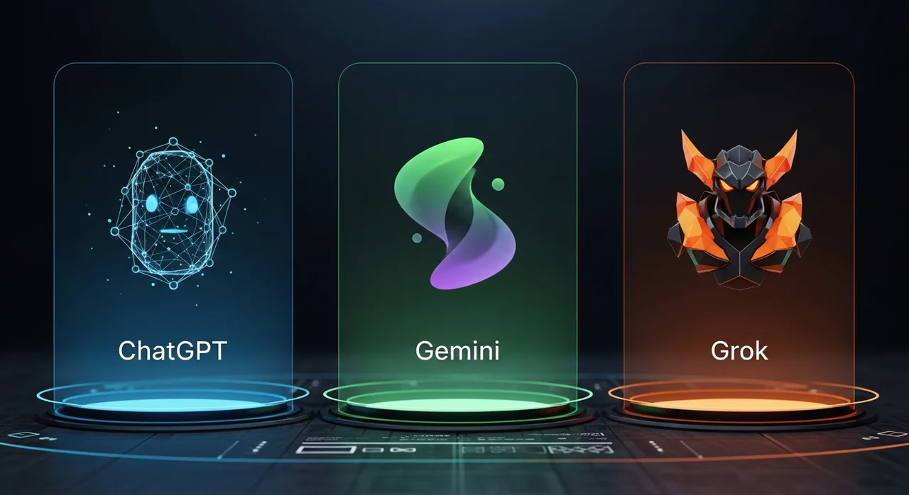 챗GPT vs 제미나이 vs 그록 AI 비교