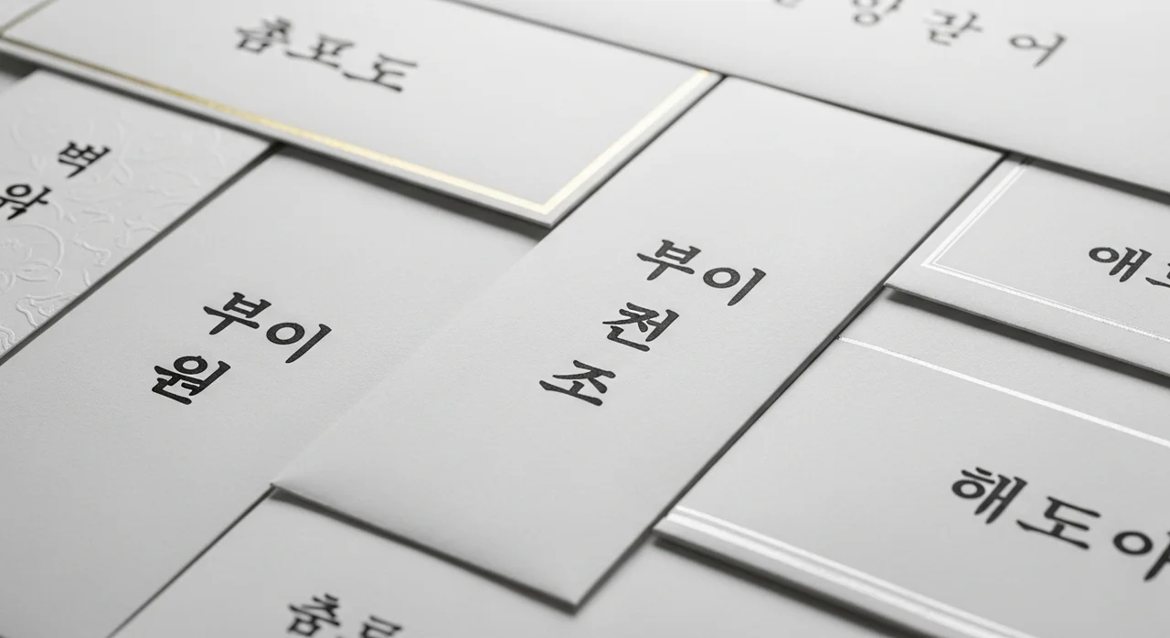 봉투 앞면에 쓰는 한자 뜻과 종류
