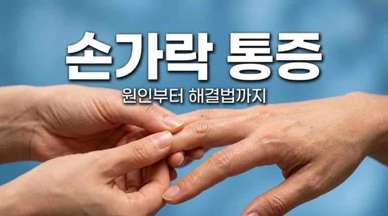 손가락마디통증 원인 5가지와 찌릿한 통증 잡는 확실한 관리법