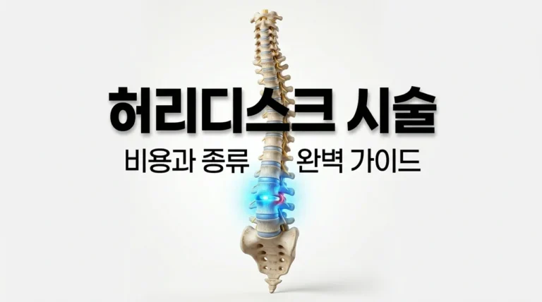 허리디스크 시술 비용과 종류 총정리! 수술과 차이점 및 주의사항