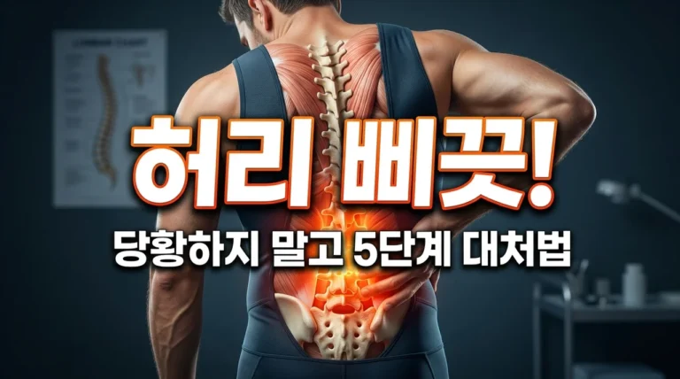 허리 삐끗했을 때 응급처치 5단계와 찜질법 (병원 가야 할 증상)