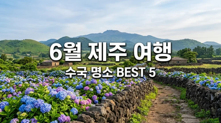 6월 제주도 가볼만한곳 BEST 5: 수국 명소부터 숨은 명소까지 완벽 정리