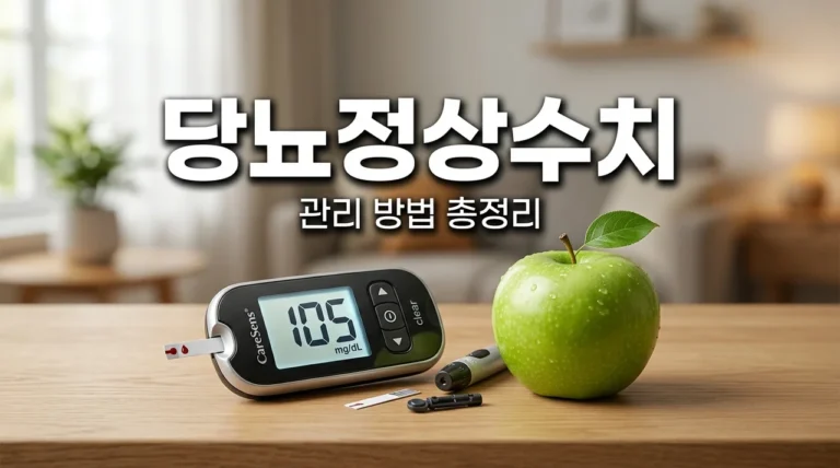 당뇨정상수치 기준 총정리: 공복혈당·당화혈색소 관리법
