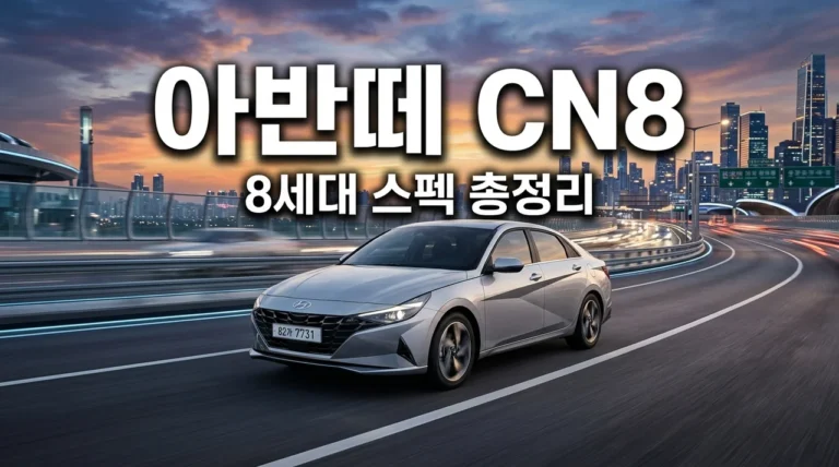 아반떼 CN8 파워트레인 및 디자인 총정리! 8세대의 압도적 매력