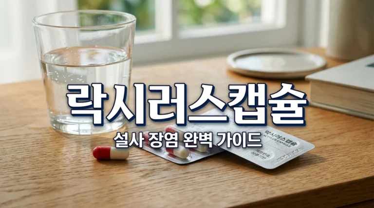 락시러스캡슐 효능 복용법 | 설사 장염 해결하는 정장제 완벽 가이드