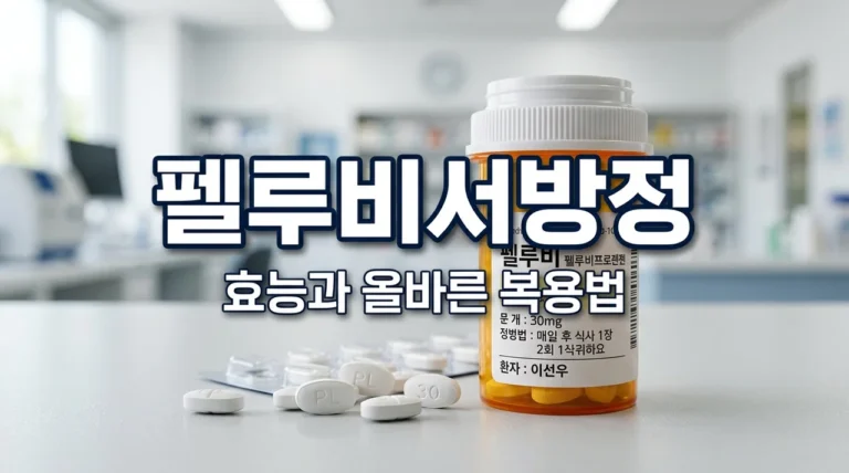 펠루비서방정 효능 부작용 및 복용법 | 요통 관절염 통증 관리 가이드