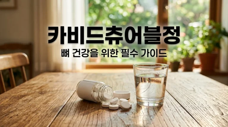 카비드츄어블정 효능 복용법 주의사항 | 뼈 건강 지키는 씹어 먹는 칼슘제