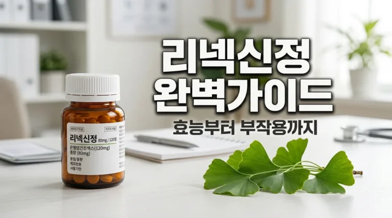 리넥신정 효능 부작용 총정리! 뇌경색 예방과 혈액순환 관리법