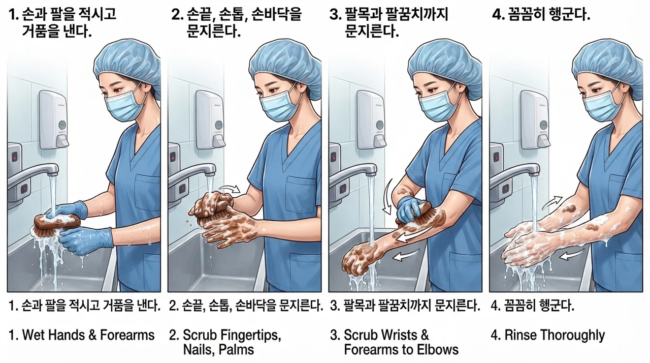 올바른 5단계 사용 가이드 (스크럽 방법)