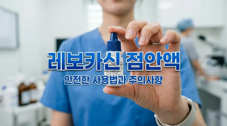 레보카신점안액 효능 사용법 부작용 | 다래끼 결막염 항생제 완벽 가이드