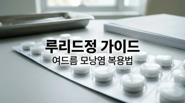루리드정 효과 여드름 모낭염 복용법과 주의사항 완벽 정리
