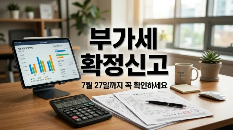 부가가치세 확정신고 기간 방법 서류 총정리 (2026년 1기)