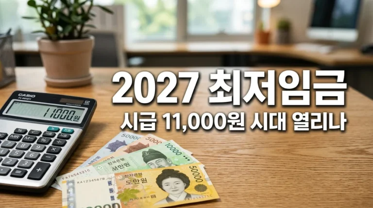 2027년 최저임금 11,000원 돌파할까? 최저시급 결정 과정 및 예상 월급 총정리