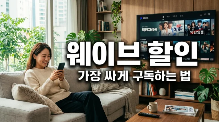 웨이브 저렴 구독 방법 BEST 5! 티빙 번들부터 카드 할인까지 총정리