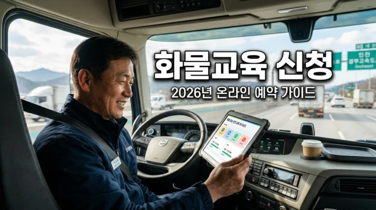 화물운전자 교육 신청 방법(2026) 온라인 보수교육 예약 가이드