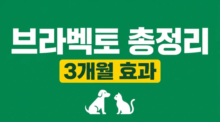 브라벡토 강아지 고양이 외부기생충약 효과 가격 및 부작용 총정리