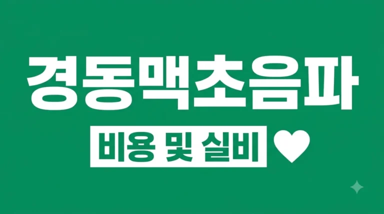 경동맥초음파비용 실비 보험 적용 여부 및 검사 대상 총정리