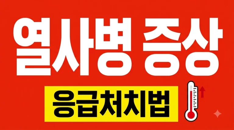열사병 증상 40도 고열 주의! 일사병 차이 및 응급처치 골든타임