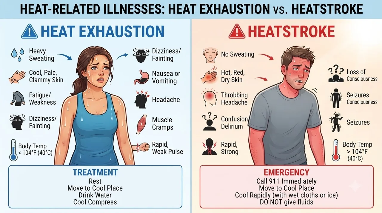 일사병 vs 열사병, 어떻게 구분할까요?