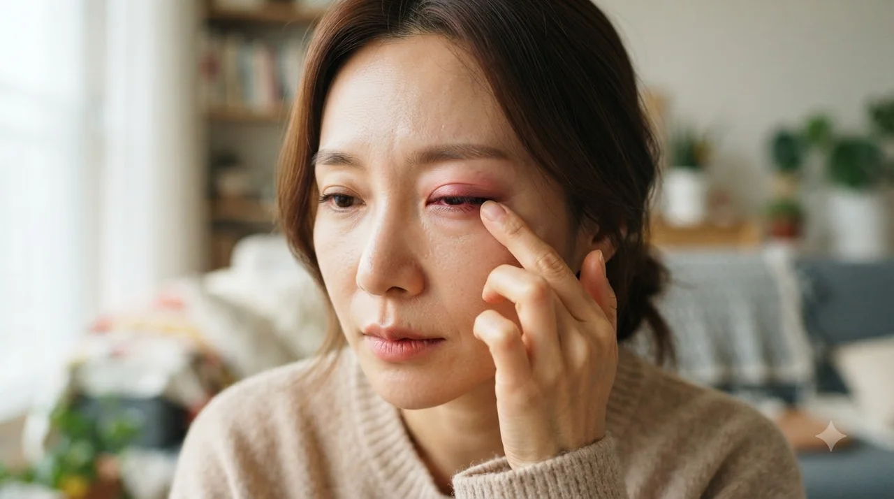 다래끼 초기증상, 이물감이 느껴진다면 즉시 의심하세요
