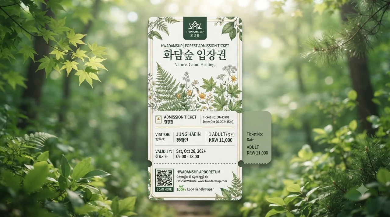화담숲 이용 요금 및 운영 시간 정보