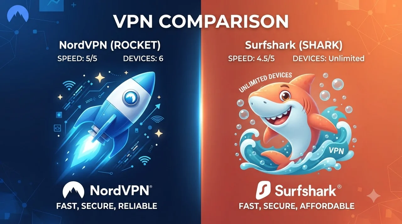 속도냐 가격이냐? 노드VPN vs 서프샤크 비교
