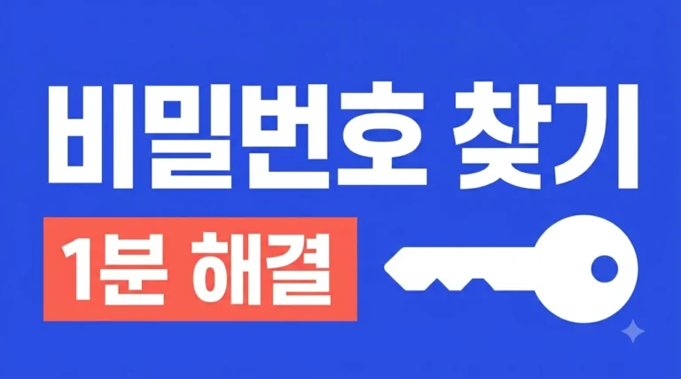 네이버 비밀번호 찾기 1분 해결 방법! 휴대폰 이메일 본인 확인 완벽 정리
