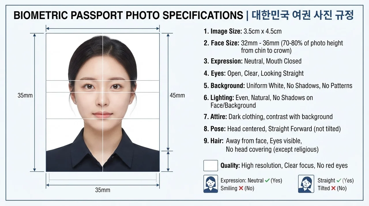 반드시 지켜야 할 온라인 여권 사진 규정