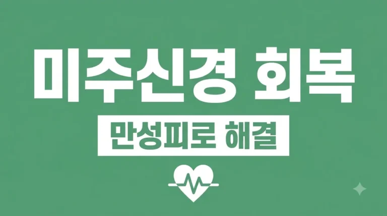 미주신경 기능저하 증상 5가지와 자가 회복법: 만성 피로의 숨은 원인