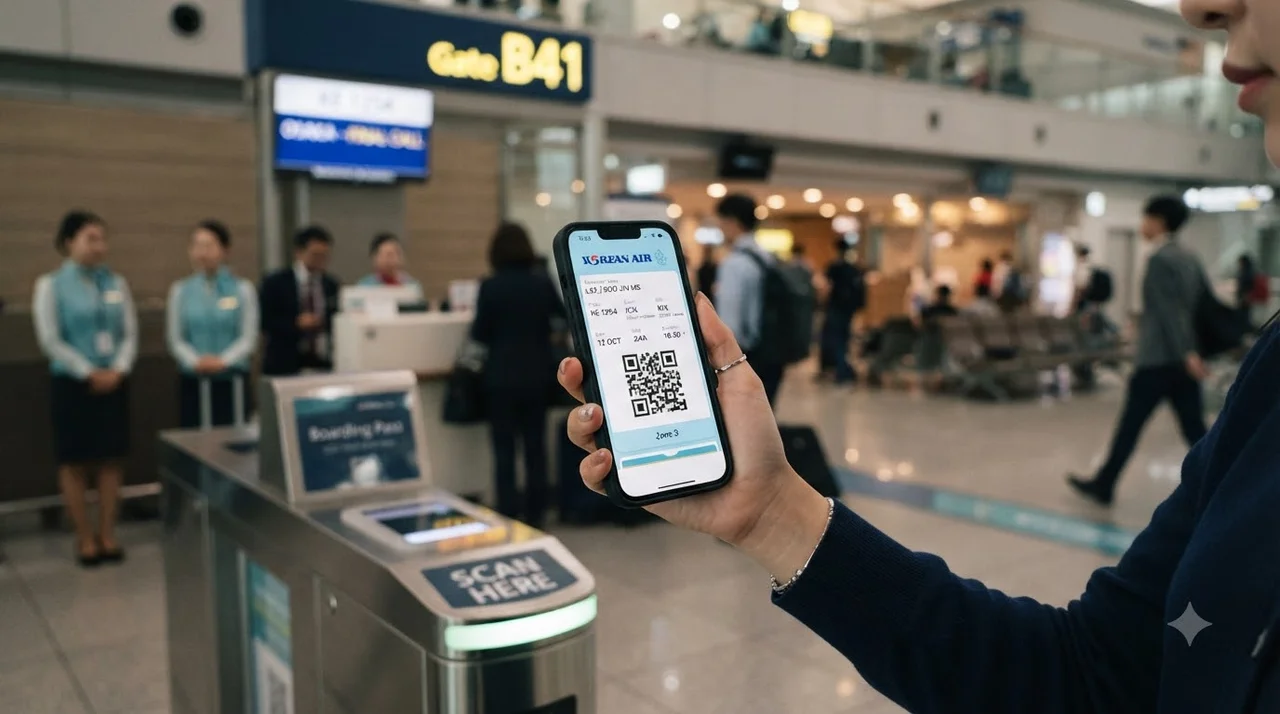 모바일 체크인으로 공항 대기 시간 줄이기